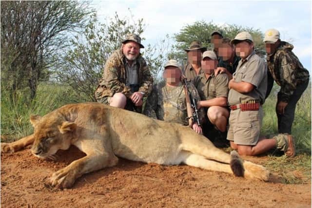 Doncaster businessman David Watt is named in the new book exposing trophy hunters.