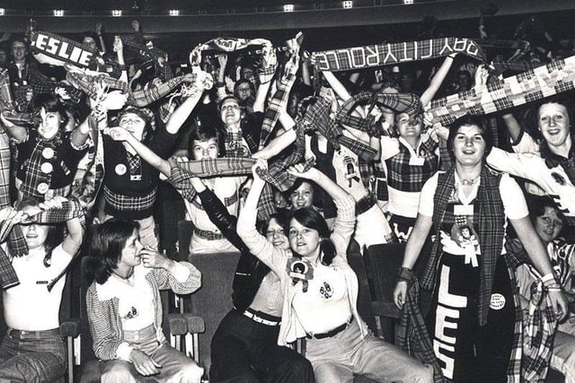 The Bay City Rollers fans in Sheffield September 1976 at The City Hall