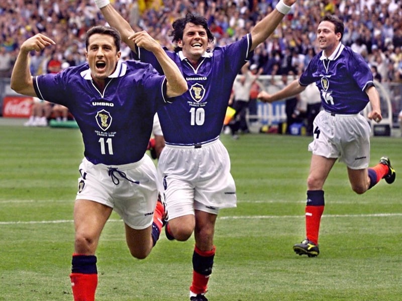 The second last man to score at a World Cup for Scotland, Collins scored 12 goals across his 58 caps - all from midfield.