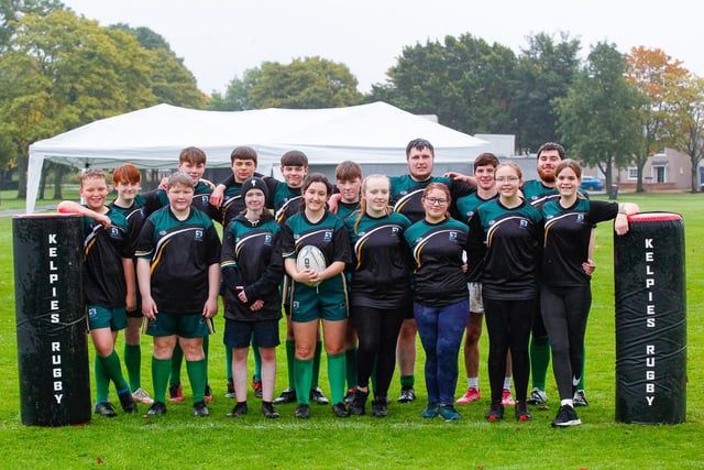 The players of Kelpies rugby team were just one of the clubs on hand to give people a taste of their sport