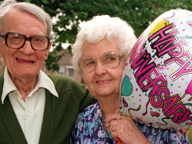 Lol and Alice Parnell, from Whinfell Close, Adwick, celebrated their diamond wedding anniversary in June 1996