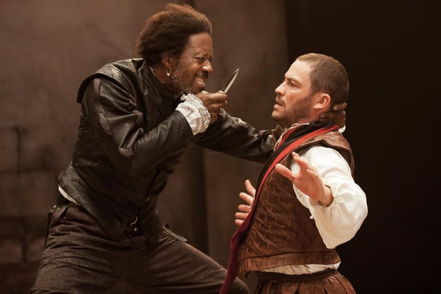 Former co-stars of The Wire, Clarke Peters and Dominic West, co-starring in Othello at the Crucible in 2011