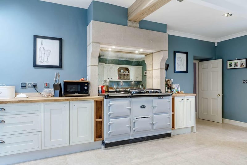 Leading from the dining room is a newly fitted breakfast kitchen, designed to complete the home with shaker style units and large range cooker, the heart of the home.