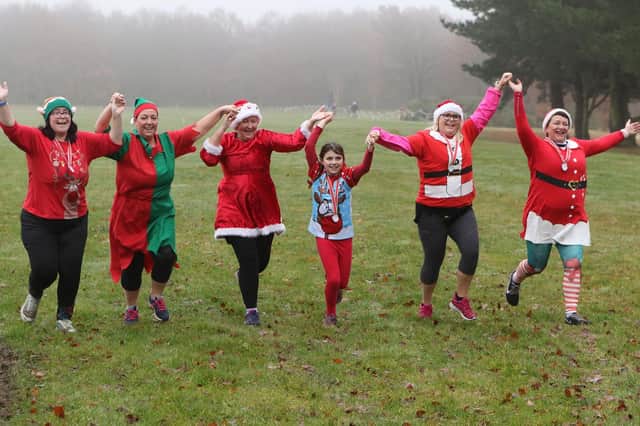 Families took part in the fancy dress three-kilometre fun run.