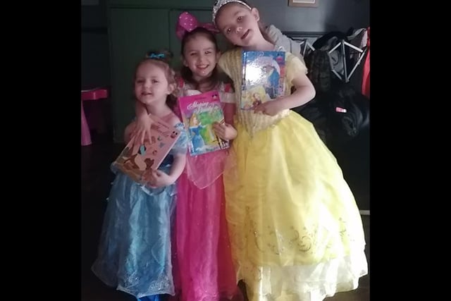 Disney princesses, Teeya-May aged 5, Tilya-Jane aged 4 and Twyla-Marie aged 2
