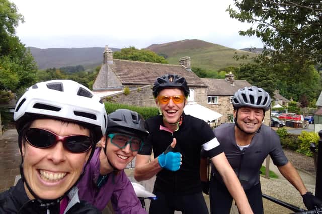 Left to right: Jenny Featherstone, Jamie Gray , Philip Branford, Gary Candow will be taking part in the Ride for Their Lives 500 mile bike ride.