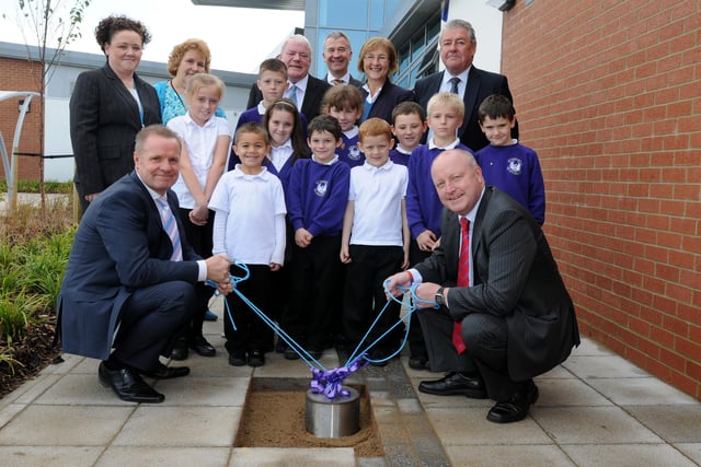 Burying a time capsule at the school in 2012. Were you there for the event?