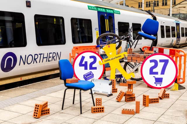 Northern Rail says their dangerous objects are being thrown at their trains and items are being deliberately left on tracks.