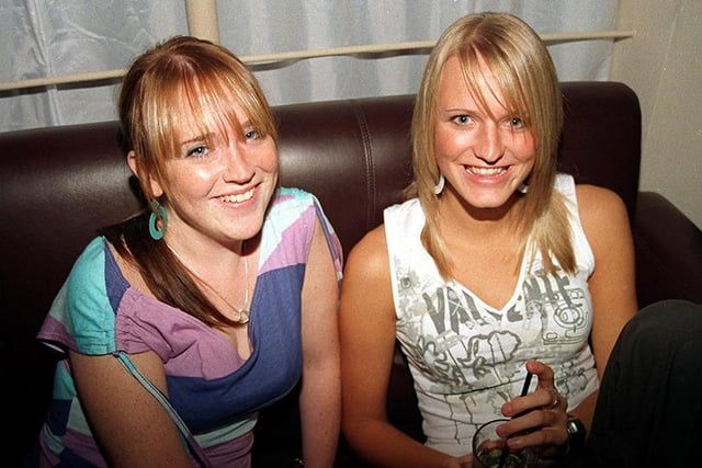 At the Takapuna bar were, left to right, Malisa and Hannah, October 2003