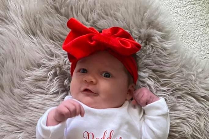 Naomi Turkhud, said: "Veronica Blosson born 12 days late in lockdown on the 18th January 2021 weighing 9lb6oz. Our hearts are full, we are so in love our lockdown baby!"