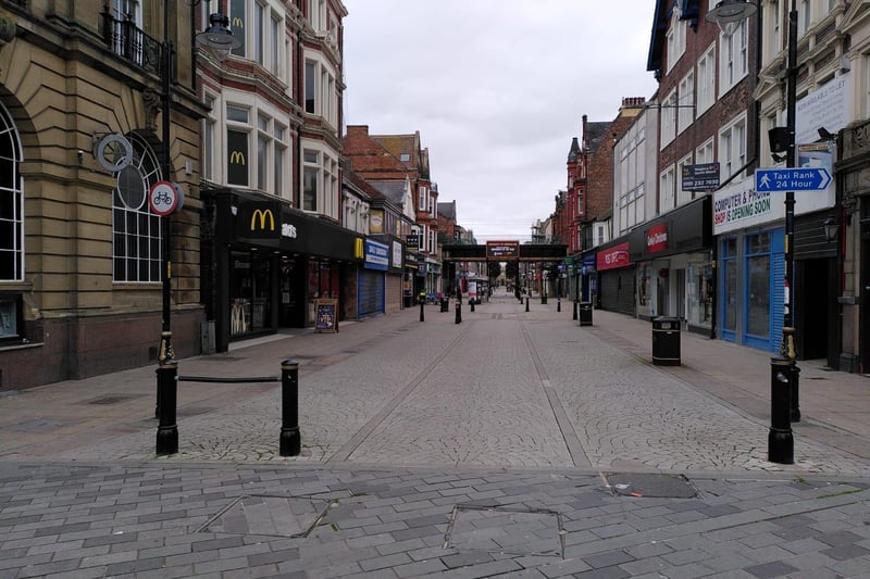 A very quiet moment in South Shields town centre on Great North Run morning.