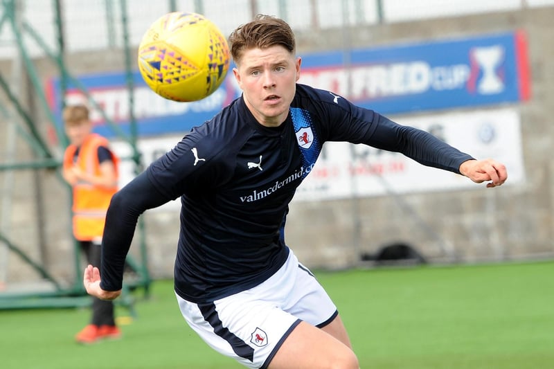 Kevin Nesbit on the ball for Raith Rovers during their 2-0 defeat by Cowdenbeath at New Bayview in Methil in July 2018