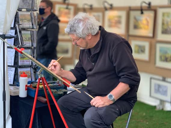 Artist Peter Woolley at Art in the Gardens 2020