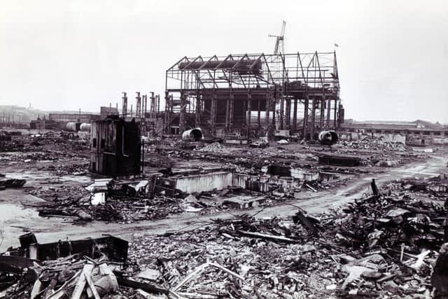 The former Brown Bayley Hadfield steel mill in Leeds road, Attercliffe.. This became the site of the Don Valley Stadium