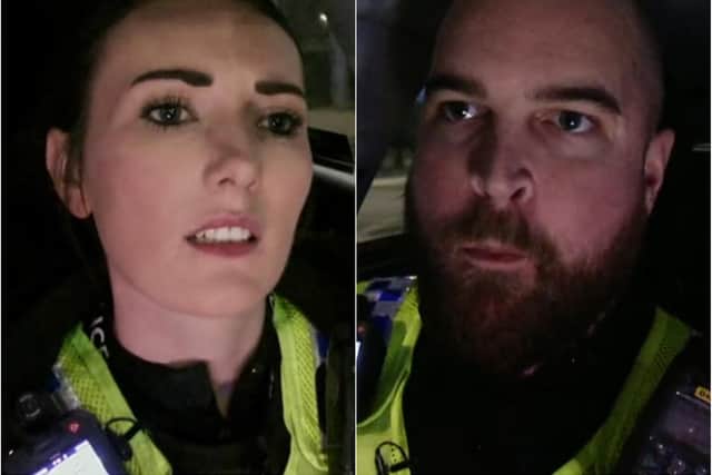 PCs Tabitha Rumney and Pete Ellard have found love while on patrol for South Yorkshire Police. (Photo: Channel 4).