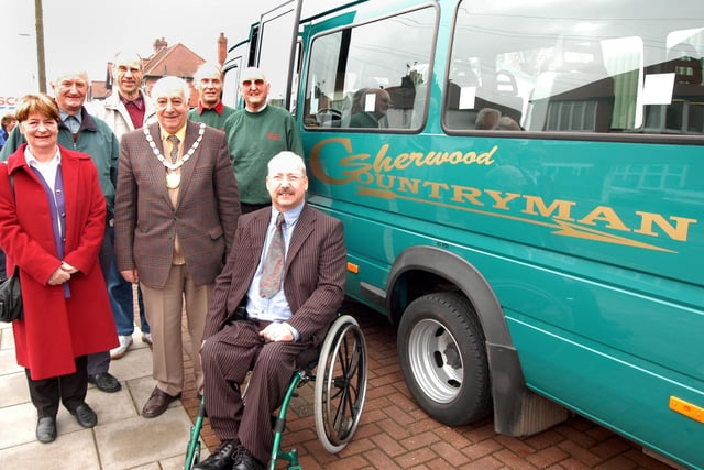 Pictured in 2007 were Coun Ben Wells, Ollerton and Boughton Town Mayor with Chris Townhill, Chairman of the Countryman Bus Committee at the launch of the new service