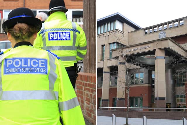 Sheffield Crown Court, pictured, has heard how a pest has been warned if he breaches a suspended jail sentence he faces going to prison.