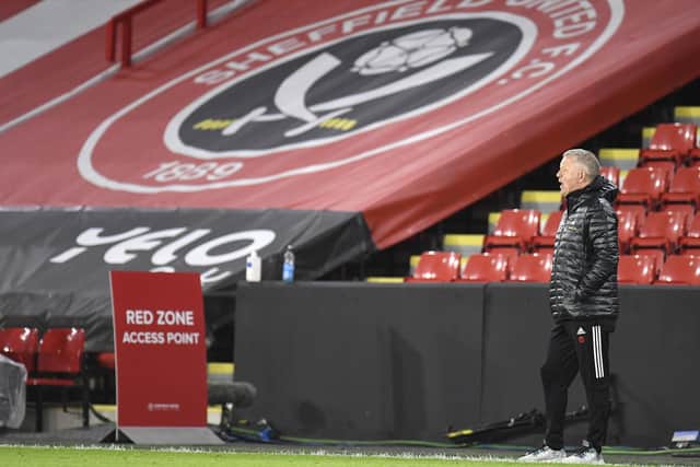 Sheffield United manager Chris Wilder isn't able to match the wage demands of players in the same way other Premier League clubs can. Peter Powell/PA Wire.