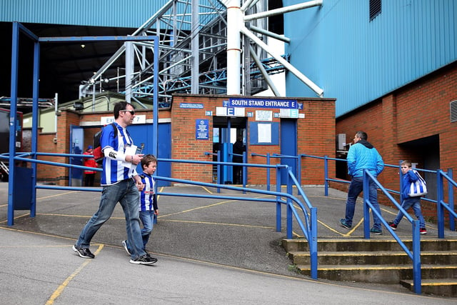 Fans arrive at S6 for the game with Cardiff City in April 2016.