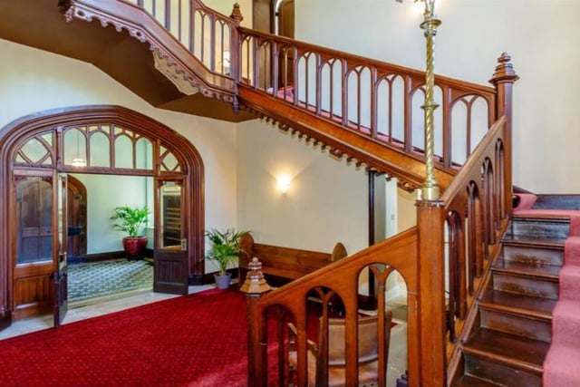 Upon entering the property you are greeted by a tiled and flagstone hallway, with an impressive wooden staircase which gives you a glimpse into the grandeur and history of the property.