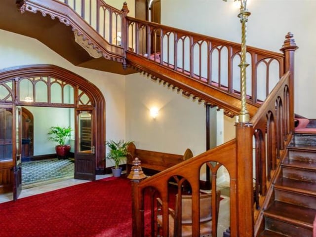 Upon entering the property you are greeted by a tiled and flagstone hallway, with an impressive wooden staircase which gives you a glimpse into the grandeur and history of the property.