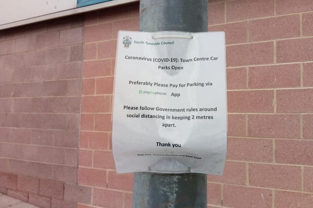 A South Tyneside Council notice on display, reminding residents of the rules.