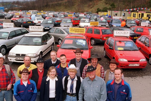 Staff pictured on site at  Broombank  Road in 1998