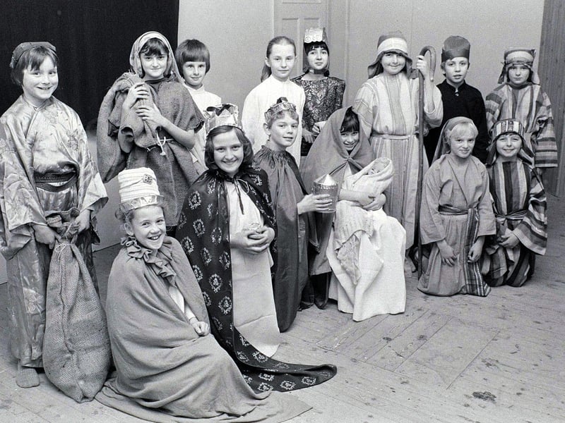 Pupils from Mansfield Woodhouse school Saville House take part in their nativity in 1980.