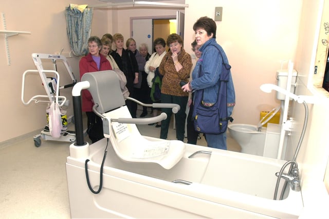 New Jessop Hospital wing at the Royal Hallamshire Hospital.  Caroline Spencer, right, senior midwifery manager showing former staff around