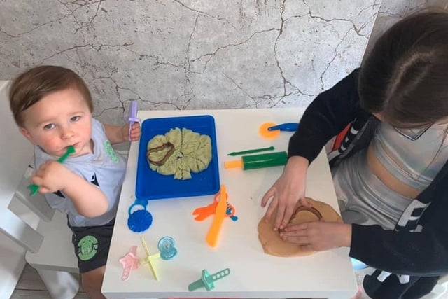 "We made homemade playdough that’s long lasting and can be made scented and coloured to suit any child."