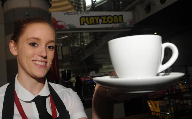 Jade Lochrie, of The Playzone Cafe, The Dome, held up a cup of coffee in 2014