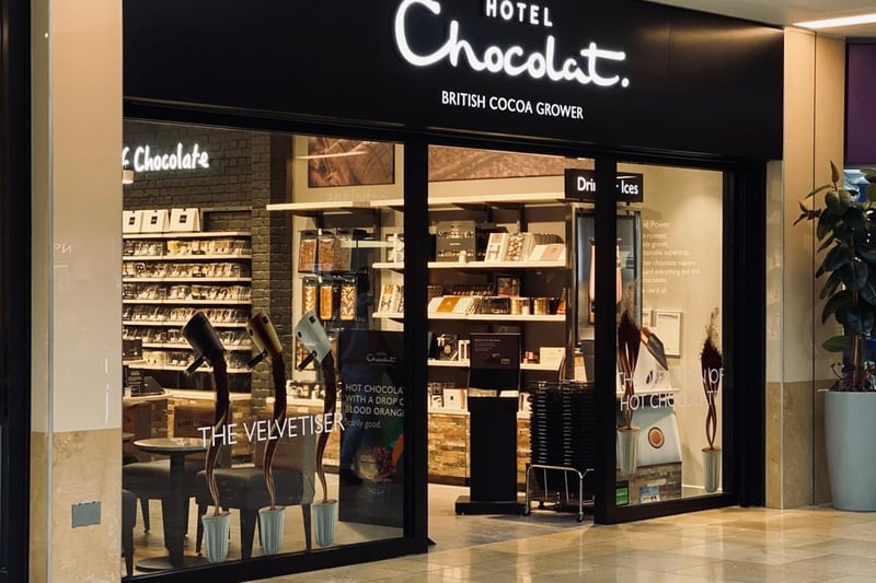 Still on the second floor is Hotel Chocolat, next to Pandora. Hotel Chocolat prides itself on making award winning, luxury chocolate. The first Hotel Chocolat shop opened its doors in 2004, in North London