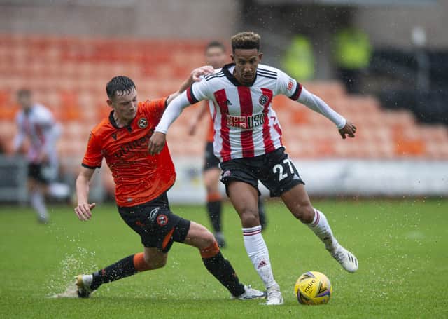 Callum Robinson in action for Sheffield United before signing for West Brom (Photo by Mark Scates / SNS Group)
