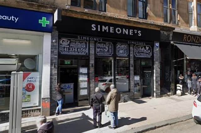 Simeone's on Byres Road.
