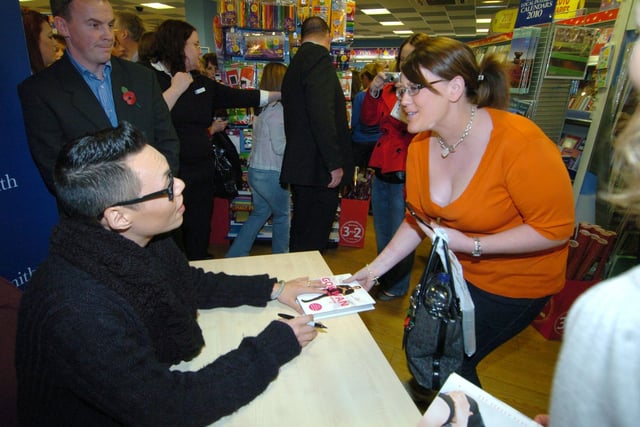 Gok Wan signs copies his new book at WH Smiths, Meadowhall.    7 November 2009