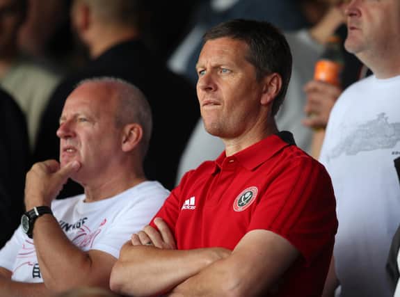 Blades fans watch their side draw at Luton: Simon Bellis / Sportimage