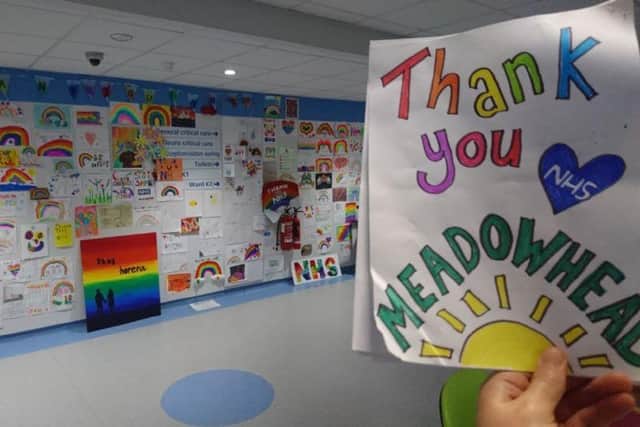 Meadowhead School pupils created an array of artwork which is now in situ on the critical care ward at Sheffield's Royal Hallamshire Hospital
