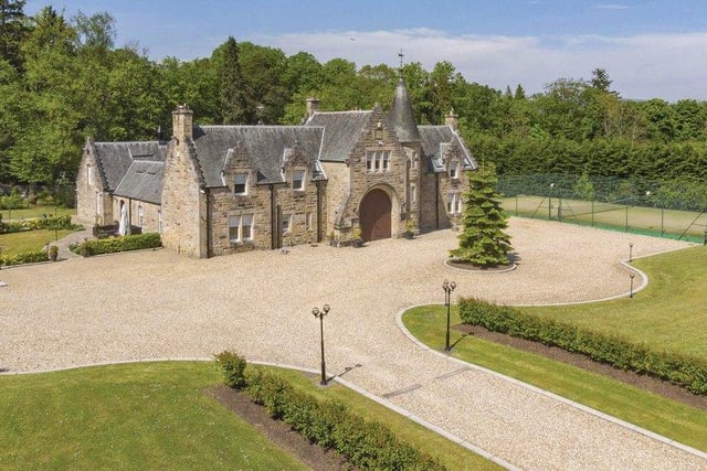 The Coachman’s House, just outside the pretty town of Dollar in Clackmannanshire, is on the market for offers over £2.25 milllion and would make a maginificent family home for a jackpot winner. It has six bedrooms, six bathrooms, plenty of formal and informal public rooms, a home cinema and an eight car garage. It sits in six acres of grounds which includes an all-weather pitch for tennis or football, a woodland running track, and gym. For flexible workers there's a dedicated home office, with a separate two-bedroomed apartment for guests.
