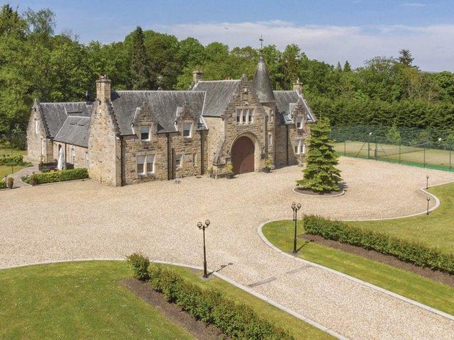 The Coachman’s House, just outside the pretty town of Dollar in Clackmannanshire, is on the market for offers over £2.25 milllion and would make a maginificent family home for a jackpot winner. It has six bedrooms, six bathrooms, plenty of formal and informal public rooms, a home cinema and an eight car garage. It sits in six acres of grounds which includes an all-weather pitch for tennis or football, a woodland running track, and gym. For flexible workers there's a dedicated home office, with a separate two-bedroomed apartment for guests.