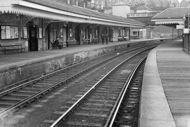Hawick station, soon to come under Beeching's axe.