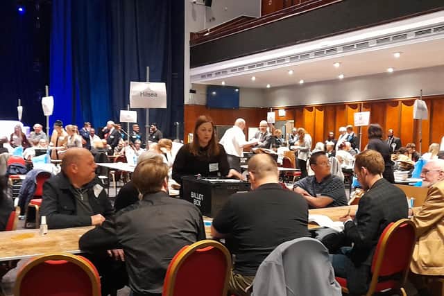 The Portsmouth City Council election count at the Guildhall. Picture: David George