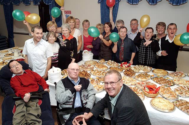 It was party time at the Oakland's Centre Warsop as they celebrated the 20th Anniversary of the centre.
Picture shows Chairman of the centre Steve Lunn, along with staff and residents