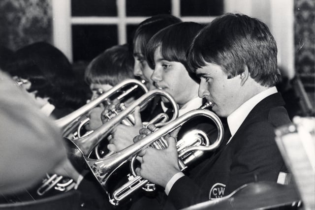 Cresswell Colliery brass band  in October 1980