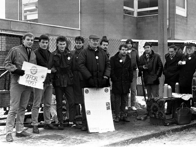 Tinsley Marshalling Yards rail strike in the 1980s