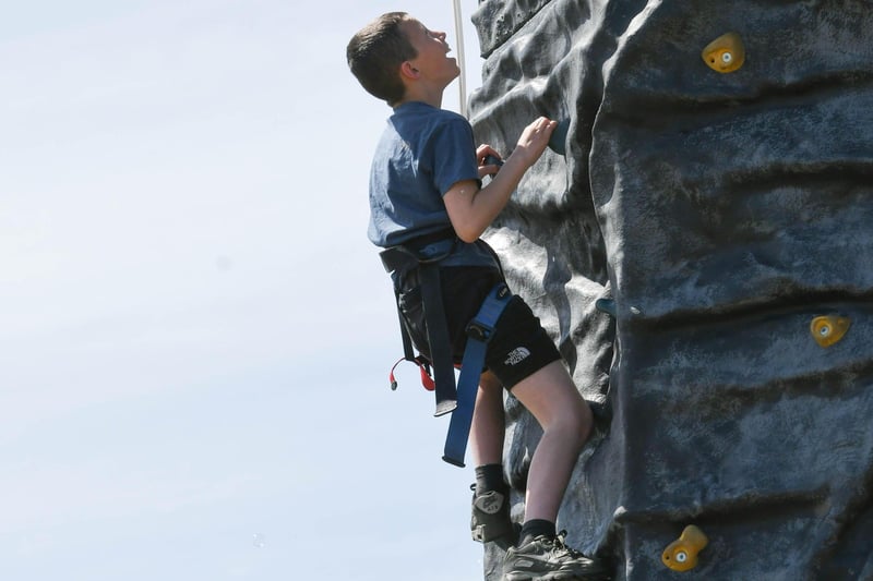 The climbing wall at the Annual Armed Forces Day at Bents Park. Were you there in 2018?