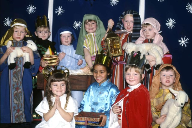 Children from Ryhope Infant School in a scene from their Christmas concert which includes dancers as well as the Nativity scene. Remember this from 1985?
