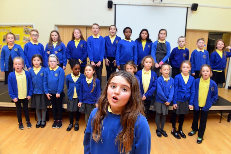 Lord Blyton Primary School pupil Daisy Blyth, 10, was pictured with her school friends ahead of her charity Christmas song performance in 2019. Remember it?