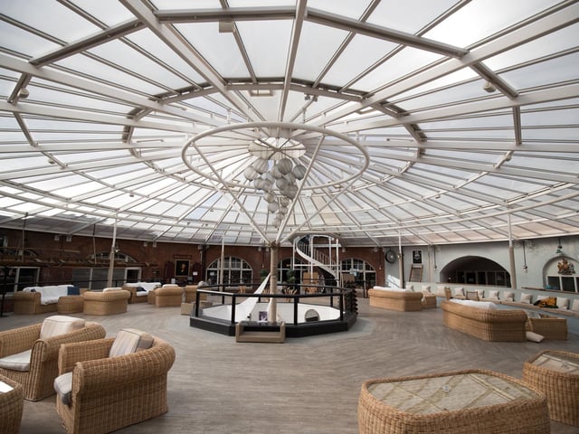A view of the atrium inside No Man's Fort