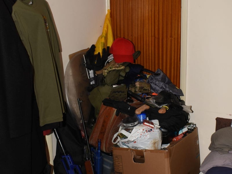 Weapons gathered by Broadhurst.