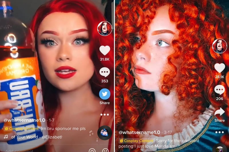 Currently at 1.8m followers, Whatsername's content ranges from funny sketches, to makeup, to giving popular songs a Scottish twist. Worth a follow alone for her Disney Princess/Trainspotting mashup.